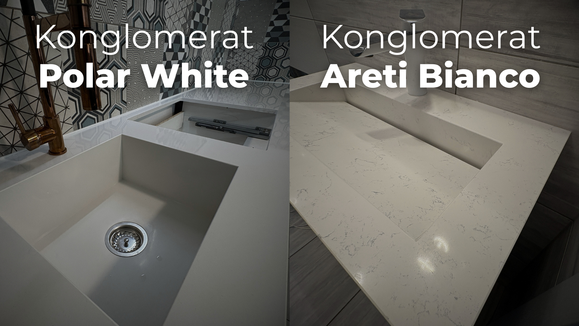 Konglomerat Polar White i Konglomerat Areti Bianco