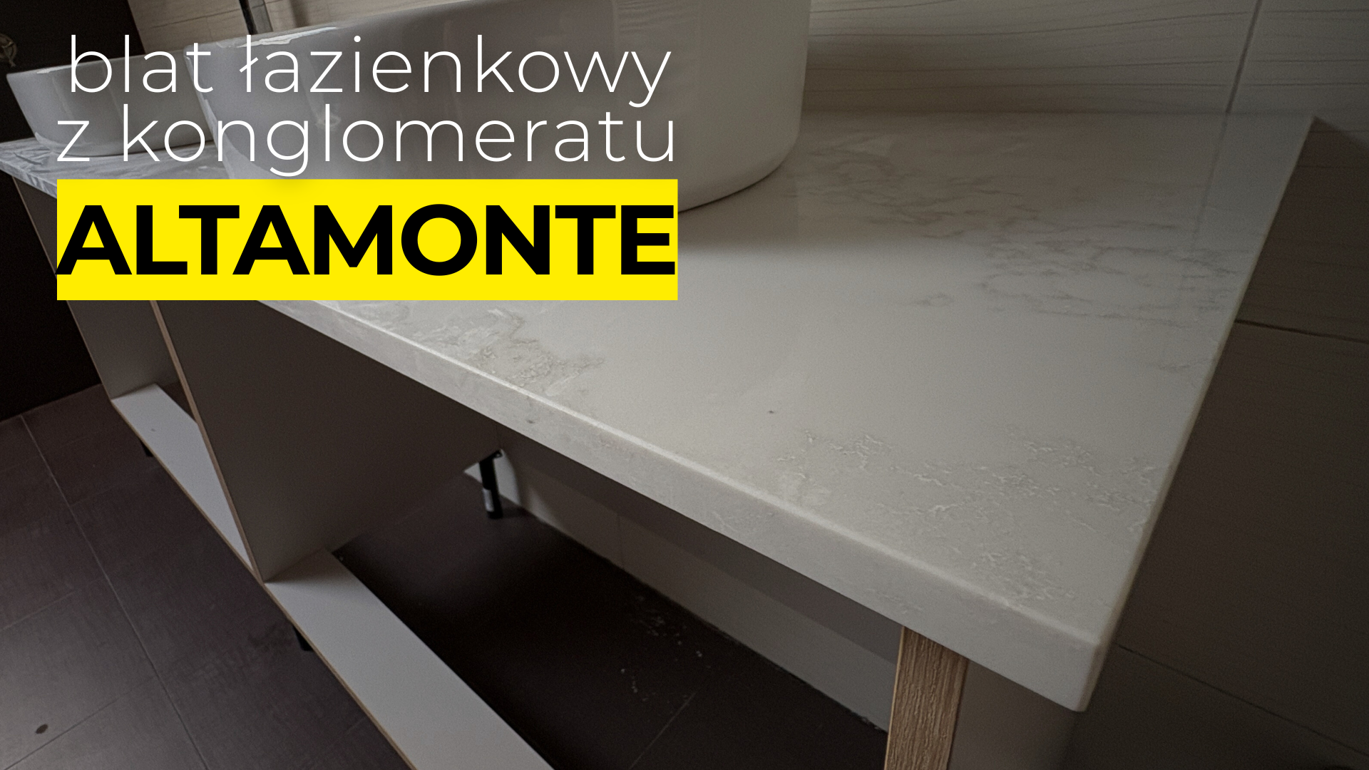 Blat łazienkowy z konglomeratu Altamonte