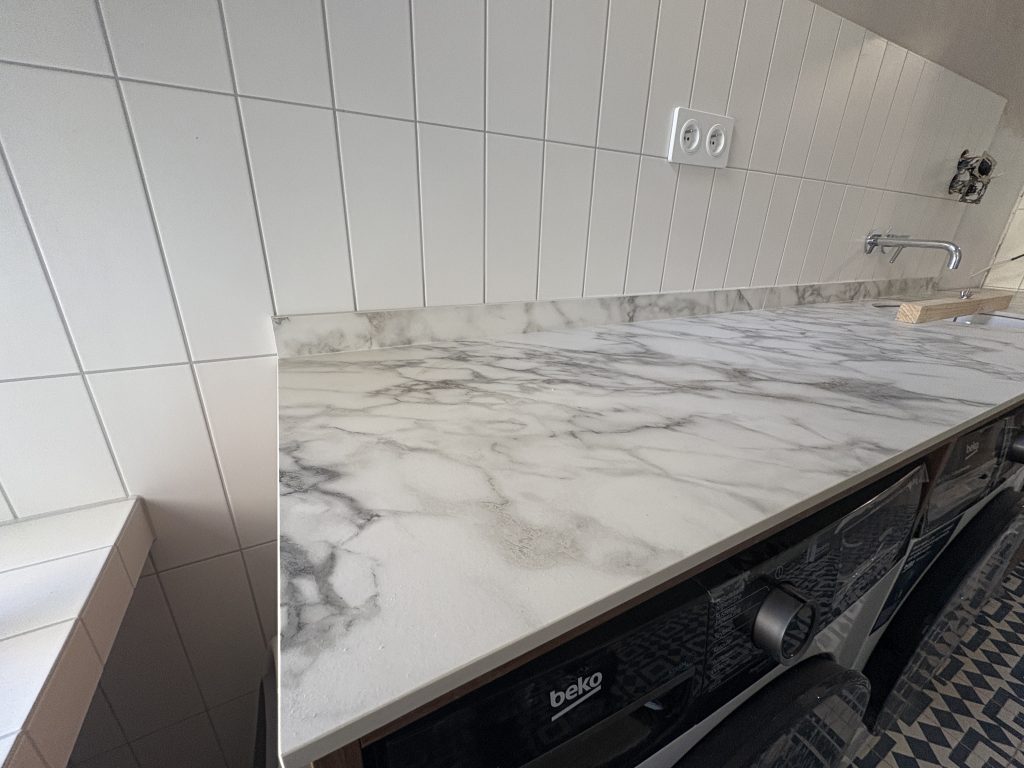 blat łazienkowy ze sieku Arabescato Naturale