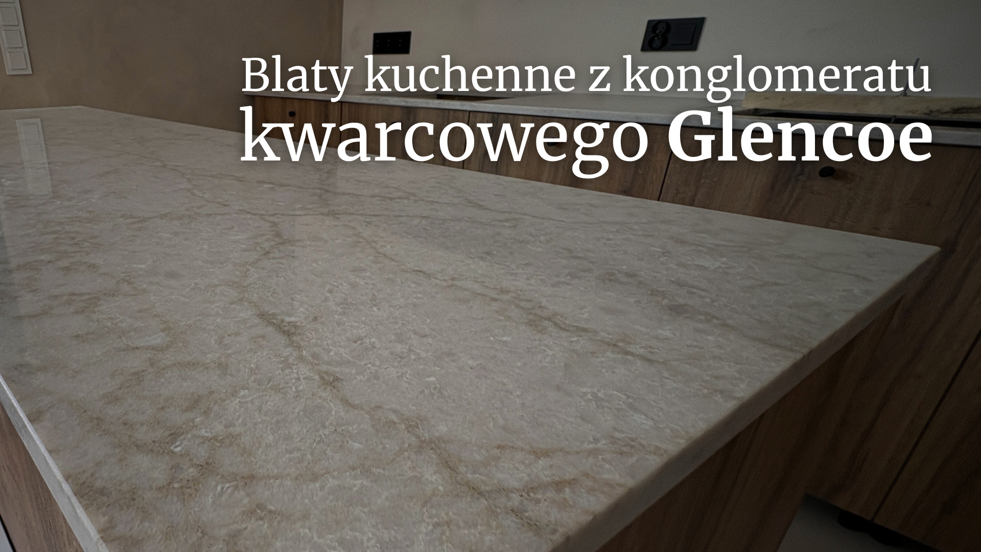 blaty kuchenne, konglomerat Glencoe, blat roboczy 2.5m, blat wyspa 1.8m, zlew podwieszany, indukcja nakładana, gniazdo nablatowe, blaty na wymiar, kamieniarstwo, blaty kwarcowe