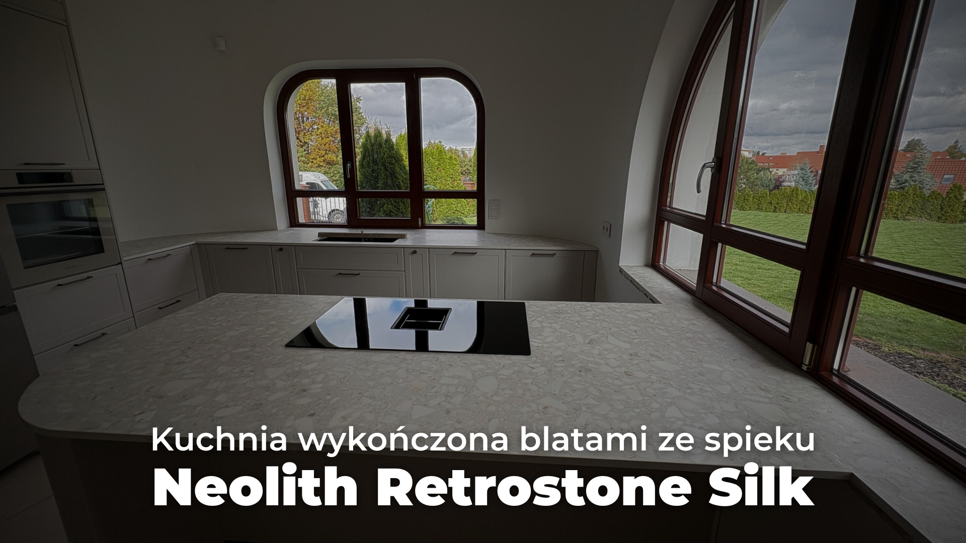 Kuchnia wykończona blatami ze spieku kwarcowego Neolith Retrostone Silk