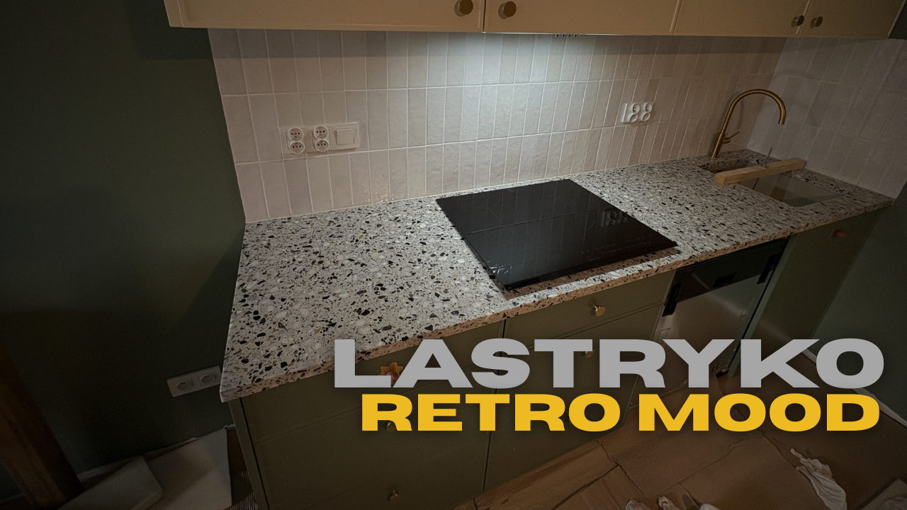 Blat z lastryko Retro Mood w Warszawskim mieszkaniu