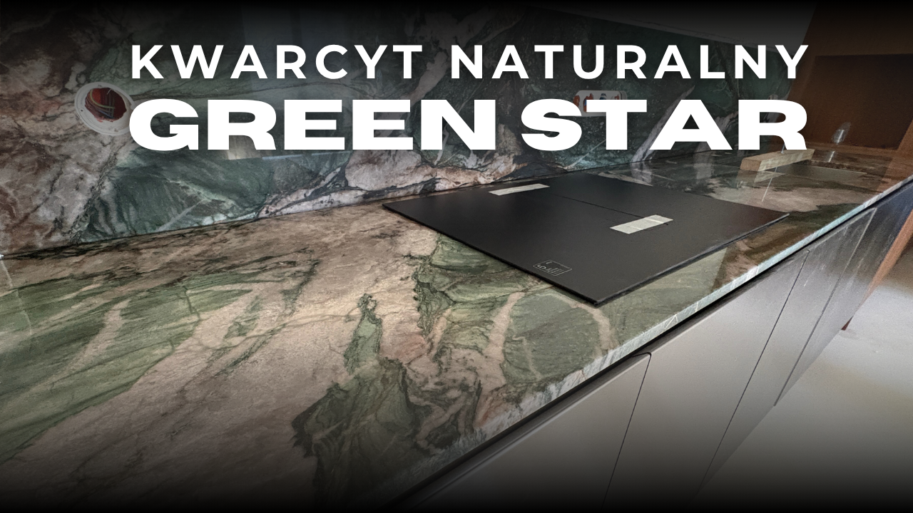 Kwarcyt naturalny Green Star w kuchni