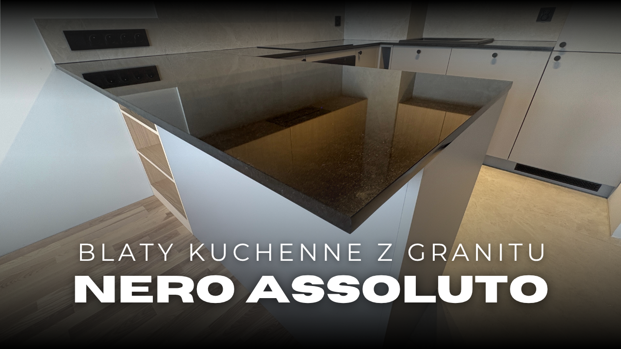 kuchenne blaty kamienne z granitu Nero Assoluto 2 cm