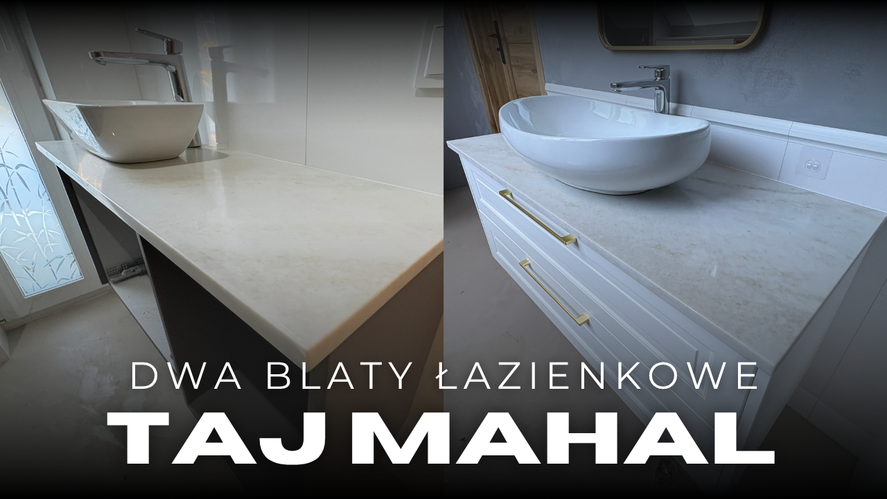 Blaty łazienkowe z konglomeratu Taj Mahal 2cm