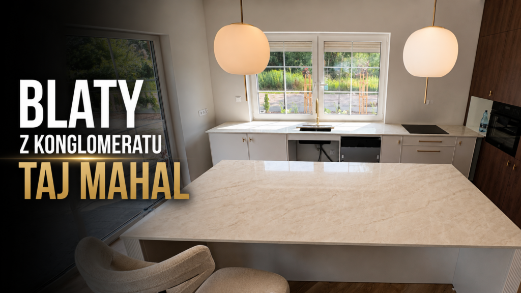 Blaty w kuchni z konglomeratu Taj Mahal